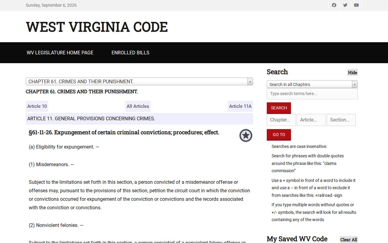 Berkeley County court case records expungement statute