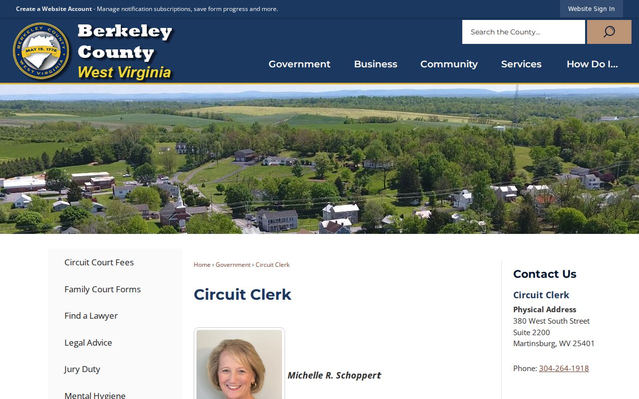 Berkeley County court docket Circuit Clerk access instructions